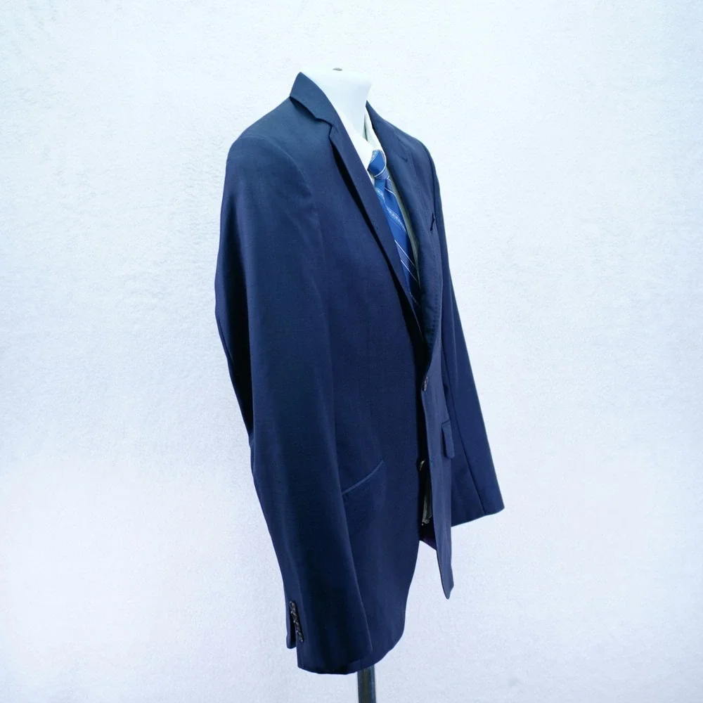 DAMAGED Ted Baker London Endurance Blue Wool‎ Jones Ct Blazer 36S Tagged 36R
